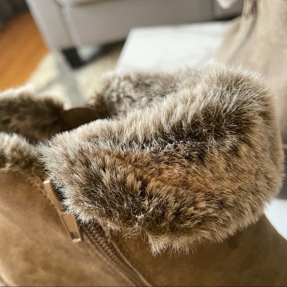 Lane Bryant Emma Fur Lined Wedge Ankle Boots Size 9w. - Picture 6 of 12